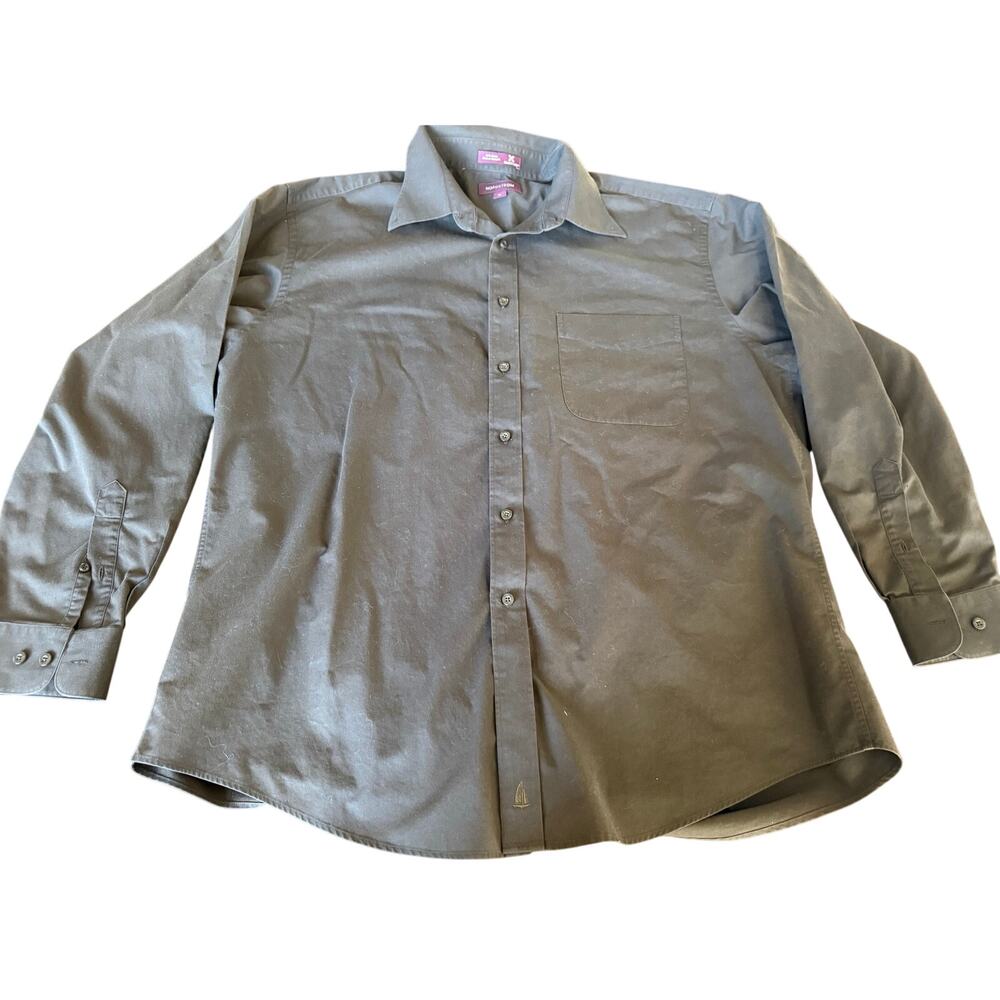 Nordstrom Mens Smartcare Button Up Shirt XL Brown Outdoor Fishing Work Casual